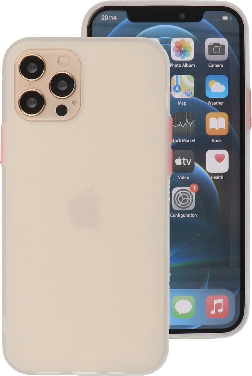 Hoesje Hard Case Color Wit geschikt voor Iphone 12 of voor 12 Pro