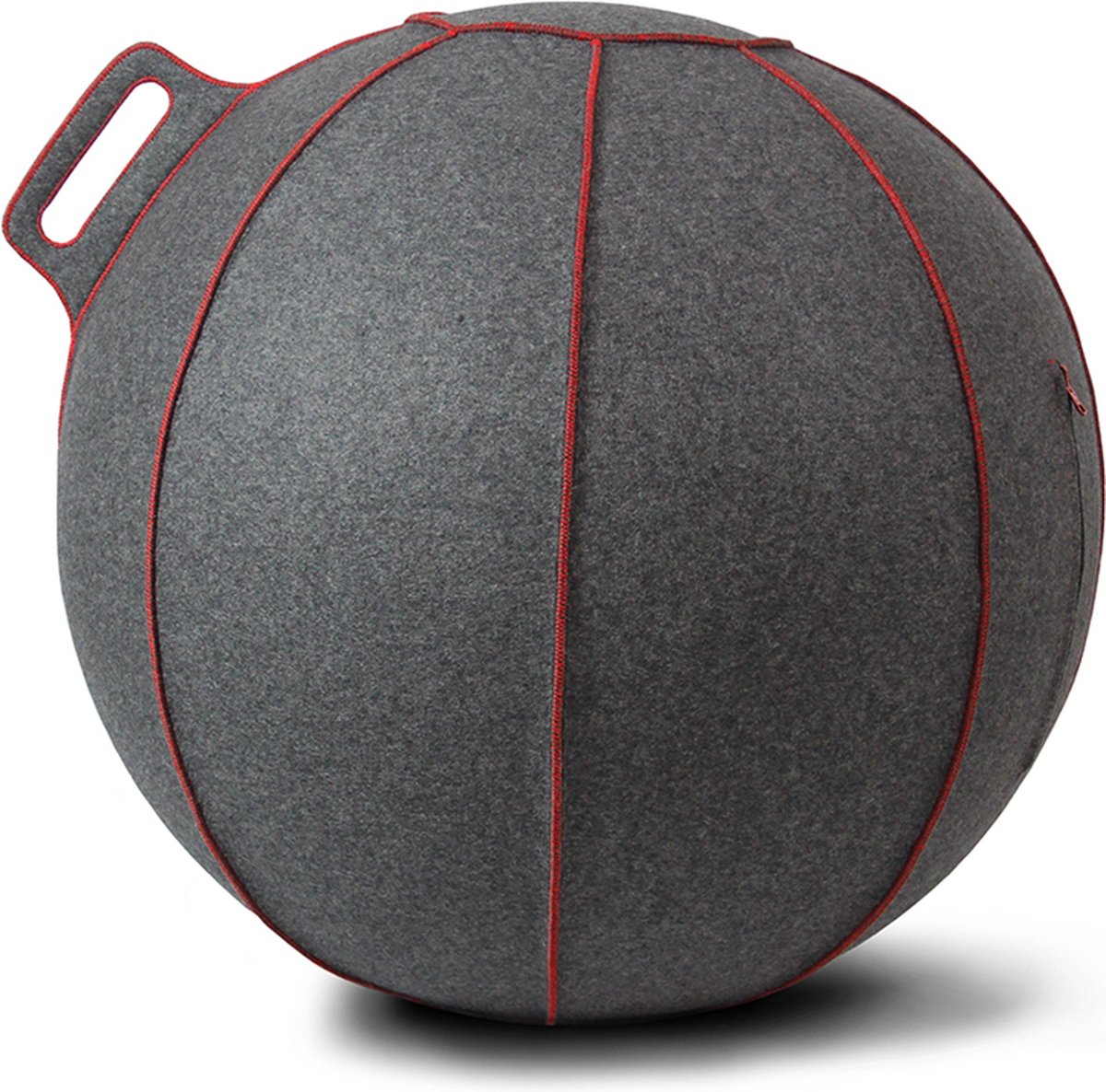 VLUV BOL VELT zitbal 70-75cm - Grey-Melange/Red