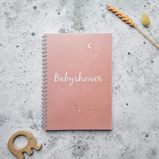 Babyshower boek | invulboek | roze heelal