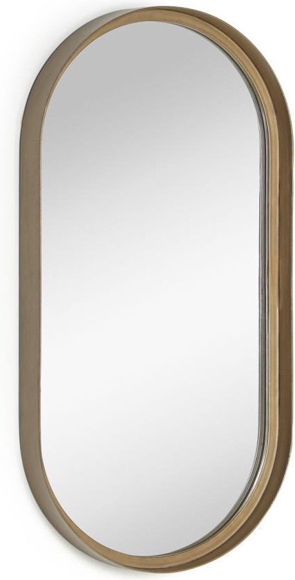 Kave Home - Miroir mural Tiare en métal doré 31 x 61,5 cm | bol