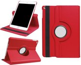Housse de tablette de Luxe - Convient pour Ipad 5ème génération - 9,7 pouces - Bibliothèque rotative à 360 degrés - Rouge