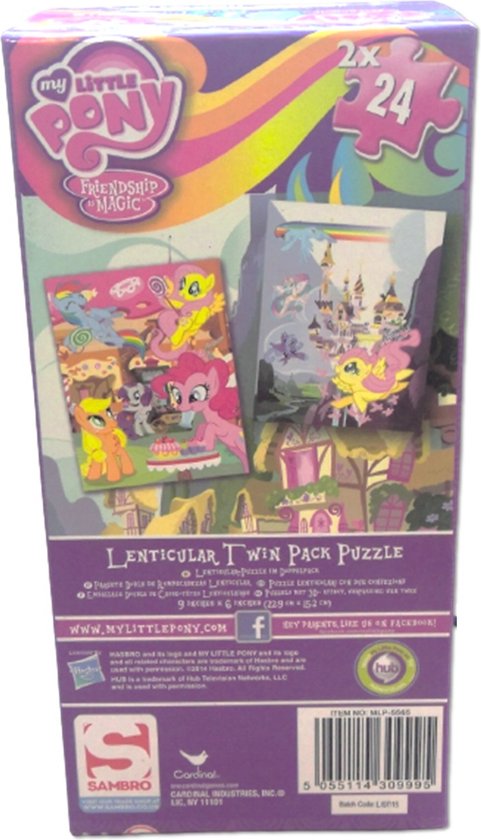 Thumbnail van een extra afbeelding van het spel My Little Pony 3D puzzels - 2 pack - 22 x 15 cm
