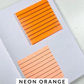 Akyol - Sticky Notes - Neon orange transparante sticky notes - memoblok met 50 memoblaadjes - zelfklevend - waterbestendig - herbruikbaar - 76x76mm