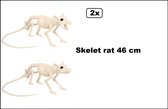 2x Rat squelette 46 cm - Festival de fête à thème effrayant d'horreur d'Halloween effrayant