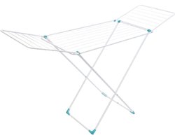 Droogrek Universal 18m wit - Gevleugelde Opvouwbare Kleding Airer, Metaal