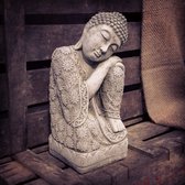 Betonnen tuinbeeld - slapende Boeddha