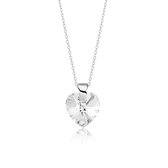 Montebello Ketting Amy HZ77 - Swarovski® Hart - 925 Zilver Gerhod. - Ø10mm - 45cm