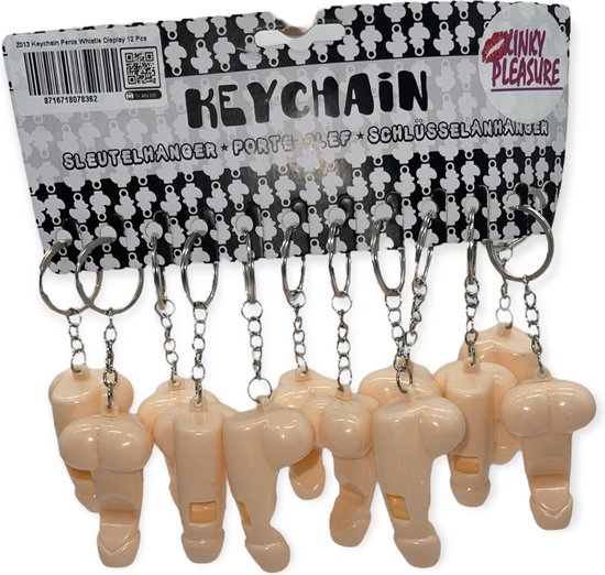 Kinky Pleasure Sleutelhanger Fluitje Piemel Display 12 Stuks