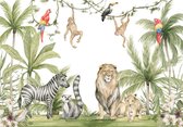 Fotobehang - Behang - Jungle Dieren - Into The Jungle - Vinylbehang - 460 x 300 cm