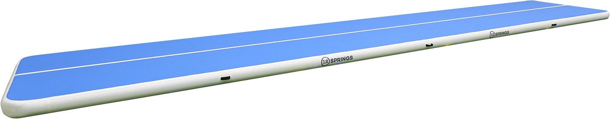 12SPRINGS Airtrack 1200 - W200 - 1200 x 200 cm - Plus - Blauw / Wit