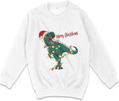 AWDis - Jongens Meisjes Sweater Kerstmis - Wit - Maat 140 (L)