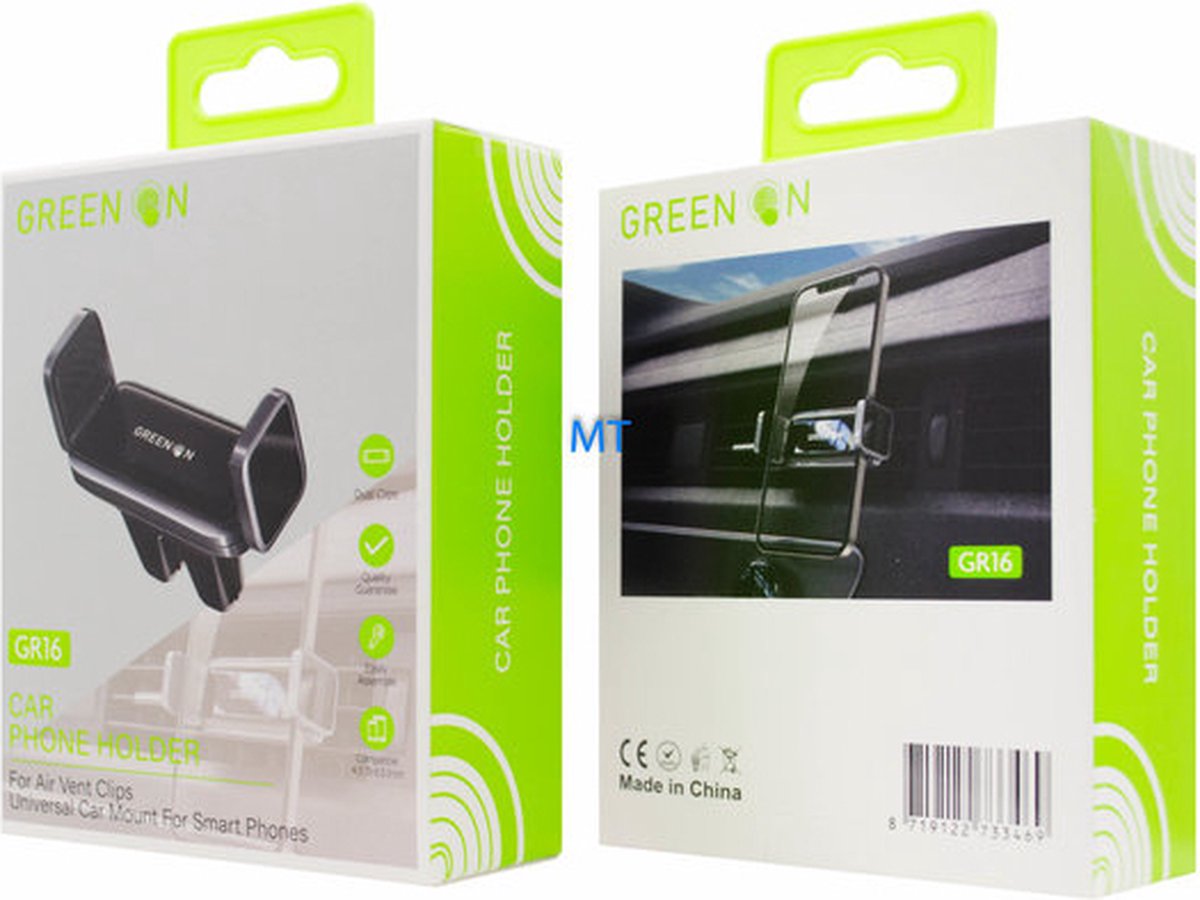 Green on - universele car holder - smartphone - voor ventilatie rooster