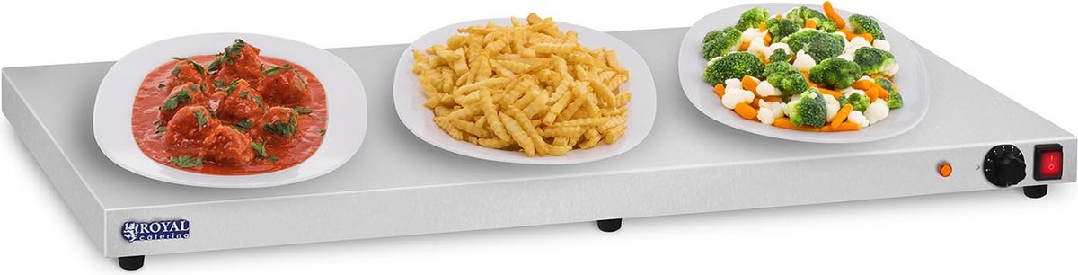 Warmhoudplaat - 600 W - Roestvrij - 100 cm - Royal Catering
