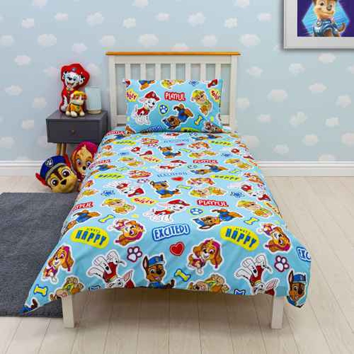 Paw Patrol Hoeslaken 90x200 Duurzaam Katoen