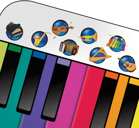 N-GEAR Dansmat XXL - Pianomat - Interactieve Speelmat - met verschillende liedjes & klanken - 180 cm - N-GEAR