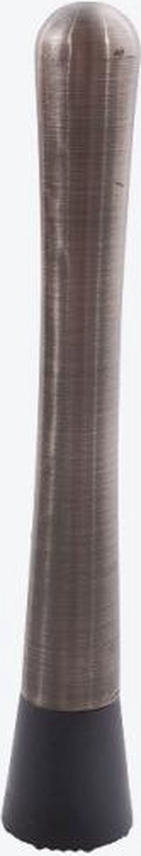 Point-Virgule cocktail stamper uit rvs metallic zwart 20.5cm