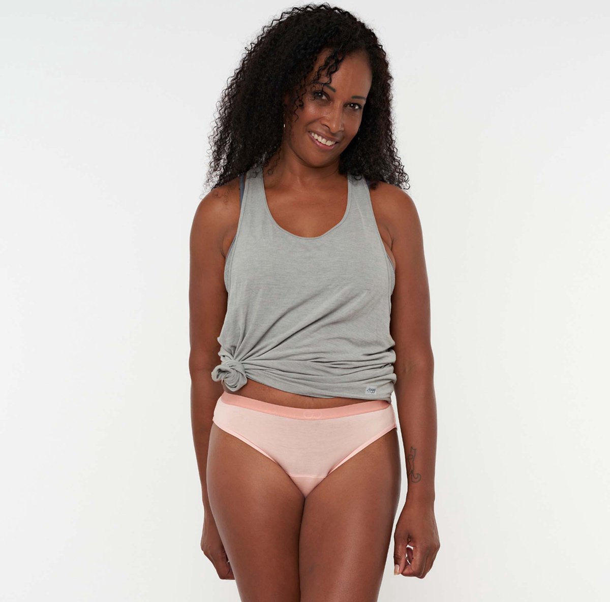 Moodies Undies menstruatie & incontinentie ondergoed - Bamboe Bikini model Broekje - light kruisje - Roze - maat L