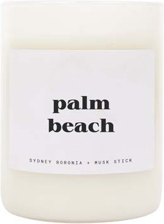 Sunnylife - Candles & Fragrance Kaars Palm Beach - Kokosnoot Wax - Wit