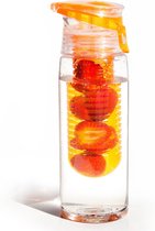 Asobu Flavour It 2 Go Drinkbus - Kunststof -Incl Fruitinfuse - 600 ml - Oranje