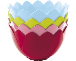 zakdesigns Schussel Lotus 13cm 4er-Set in rot, Melamin, 45x20x15 cm