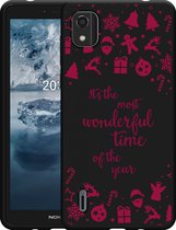 Nokia C2 2nd Edition Hoesje Zwart Most Wonderful Time - Designed by Cazy