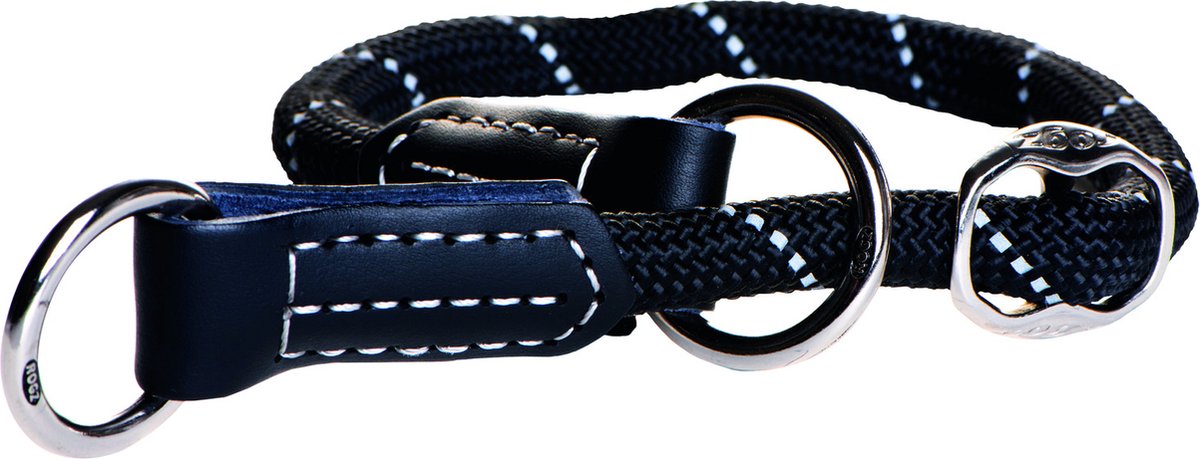 Rogz Rope Sliphalsband Zwart - Hondenhalsband - L 45-55x1.2 Cm