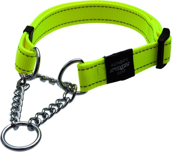 Rogz Utility Sliphalsband Ketting Geel - Hondenhalsband - 45-70x2.5 cm