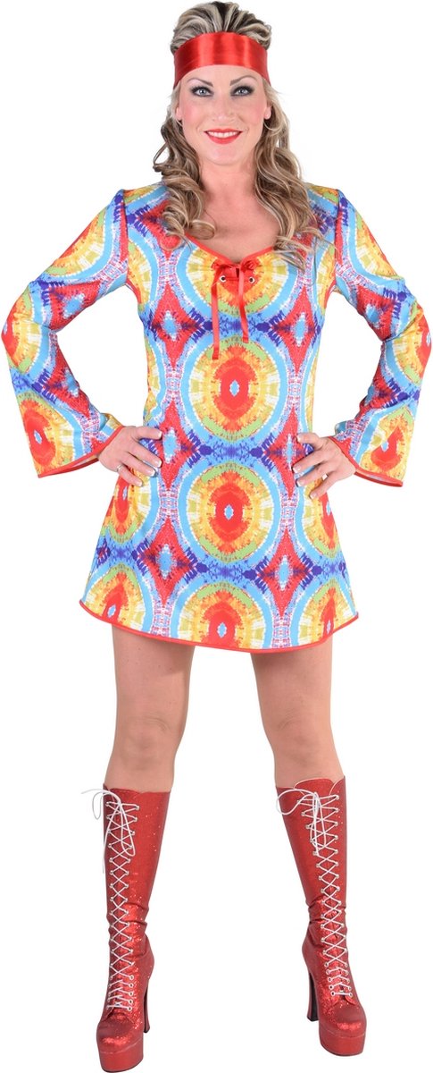 Déguisement disco femme multicolore (robe bubbles multicolore