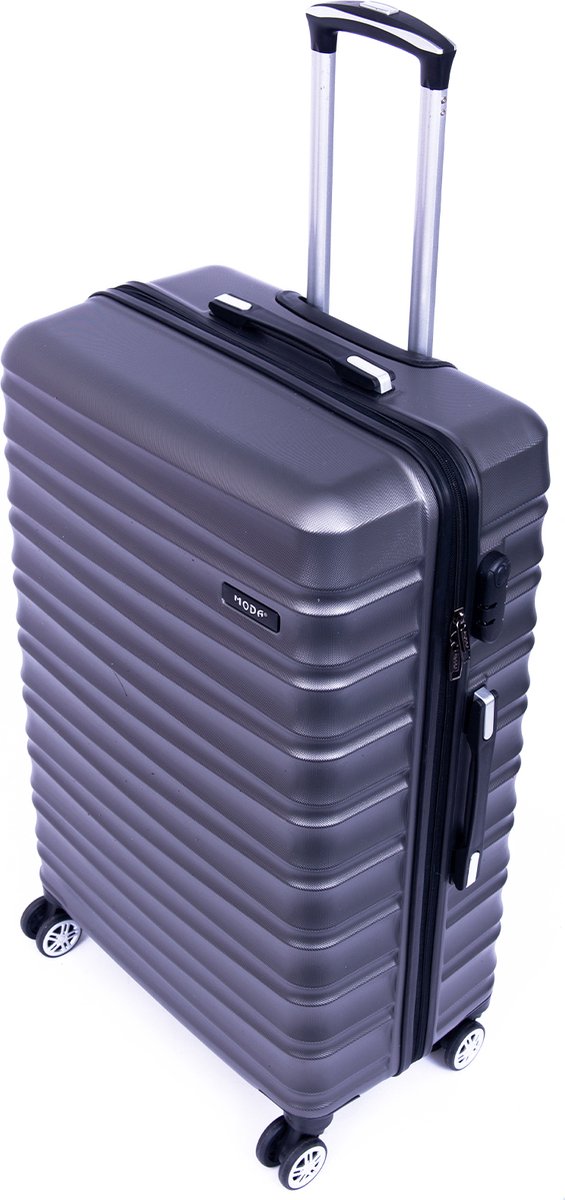 Tobeyz - Koffer - Donkergrijze Handbagage - Groot - Verrijdbaar op 4 Wielen - Stevig ABS - Lichtgewicht, Trolley