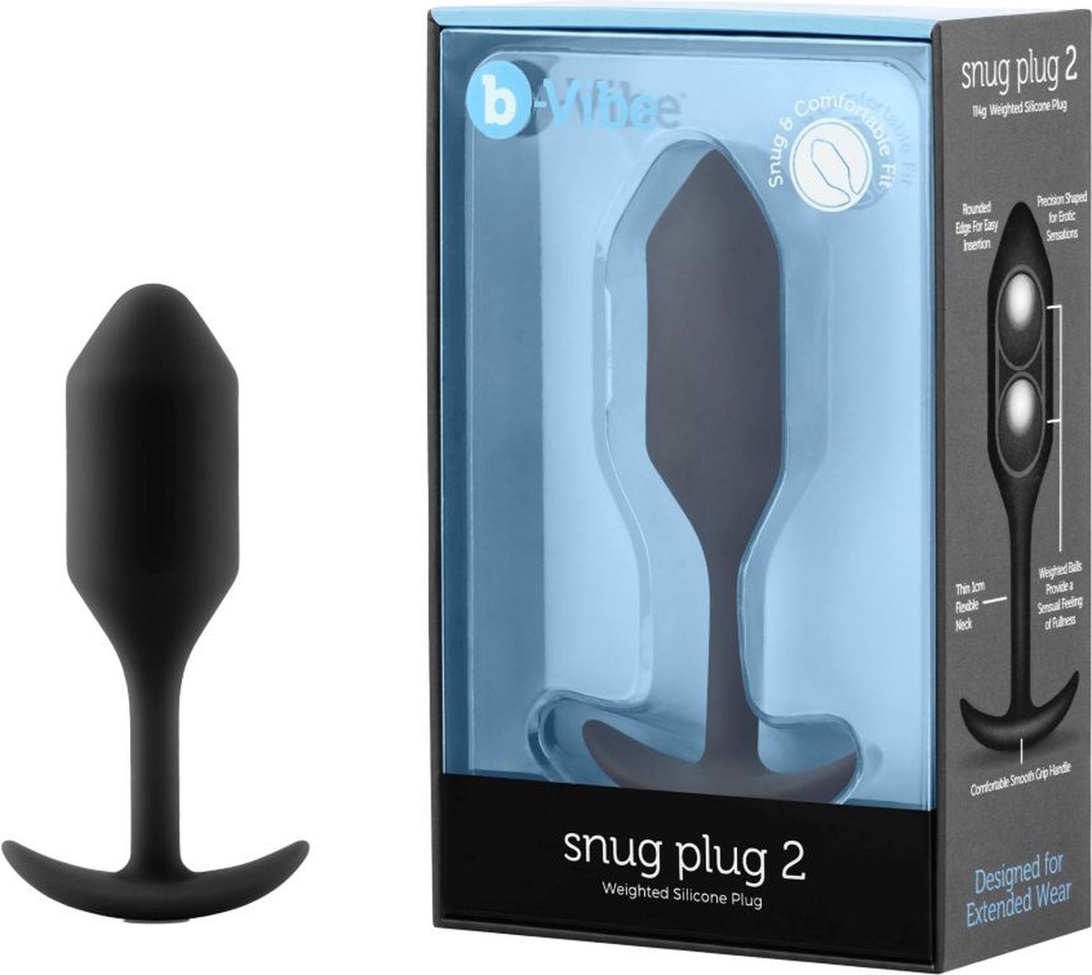 B-Vibe - Snug Butt Plug 2 Zwart