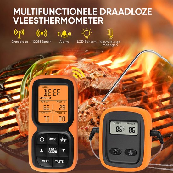 Thermomètre à Viande Sans Fil MEATER Plus - Portée Bluetooth 50 Mètres - Neuf Et Original (fabriqué En Allemagne)
