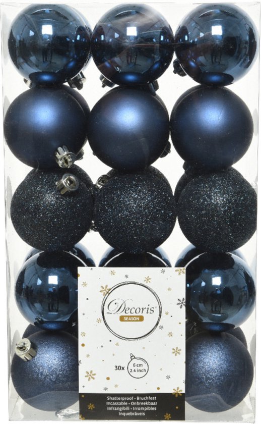 Kerstballen mixbox 33-delig parel