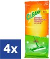 Cleany - Vochtige vloerdoekjes | 4 x 15 stuks | 22x29 | Hardnekkige vlekken verwijderen | Schoonmaken | Vuil oplossende doekjes