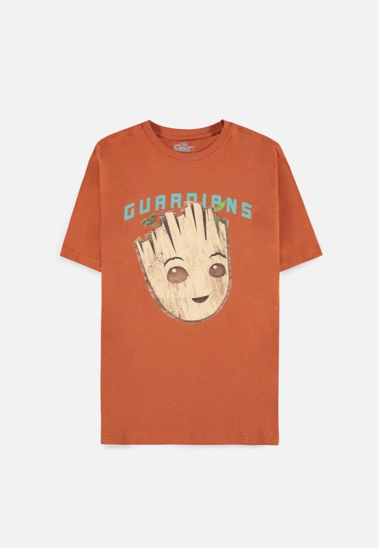 Foto: Marvel guardians of the galaxy i am groot heren t shirt l oranje