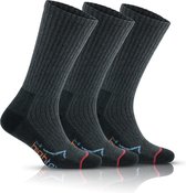 GoWith-katoen sokken-wandelsokken-3 paar-warme sokken dames-dames sokken-sokken heren-antraciet-39-41