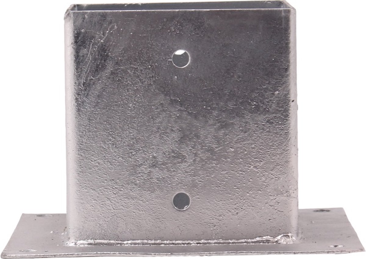 Goedkoopste Paalhouder met Plaat Vuurverzinkt Vierkanthout 121x121 mm