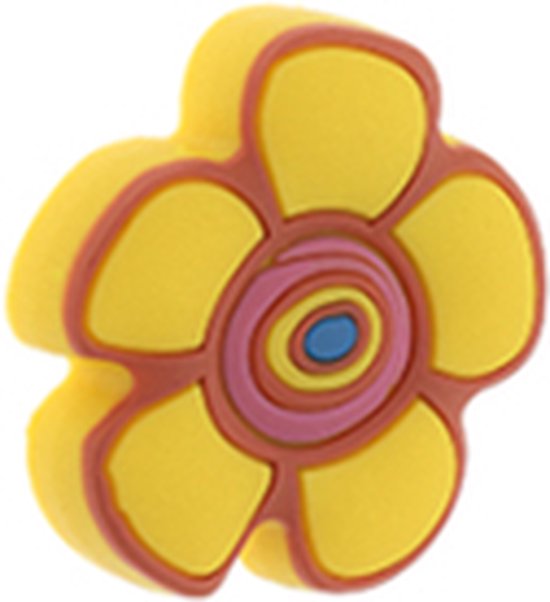 Bouton de meuble fleur jaune