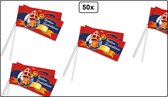 50x Waving flag Sinterklaas - Sint and Piet festival theme party espagne waving flag