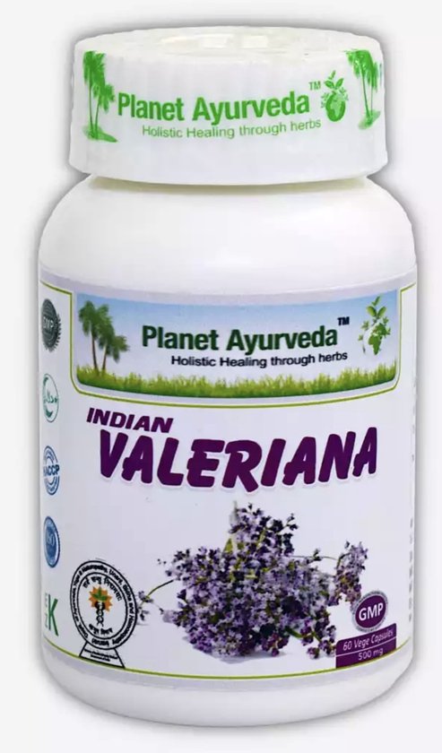 Valeriaan extract 500mg Indian Valeriana Planet Ayurveda