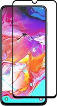 NuGlas Screenprotector Full Cover Invisible Glass 5D Voor Samsung Galaxy A70 - Zwart