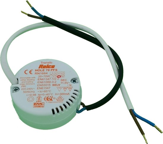 Relco Halogeen Trafo MINI ROND 20-70W 230-12V RN1664 | bol