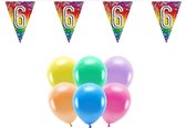 Boland Party 6e jaar verjaardag feest versieringen - Ballonnen en vlaggetjes