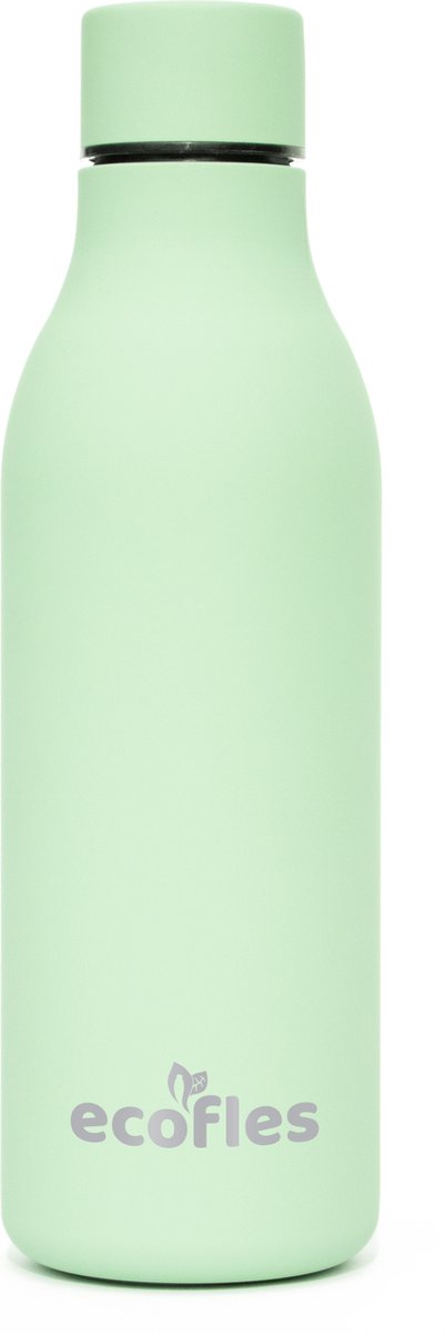 Ecofles Thermosfles - RVS Drinkfles - 500ml - Pastel Groen