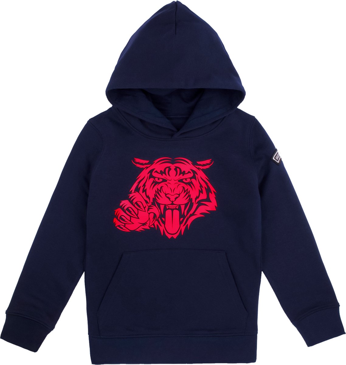 Most Hunted - kinder hoodie - tijger - navy - rood - maat 98/104