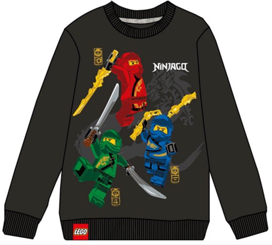 Lego Ninjago Sweatshirt Zwart Katoen Maat 98