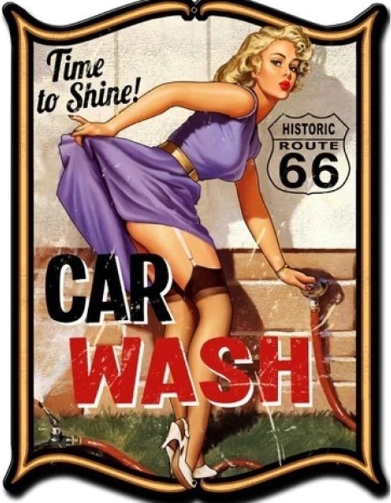 Wandbord - Car Wash Time To Shine