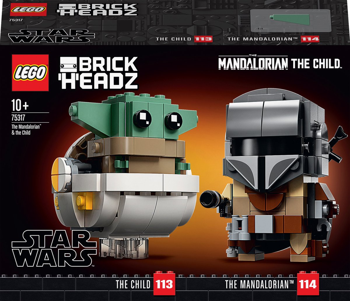 LEGO BrickHeadz Star Wars De Mandalorian & Baby Yoda