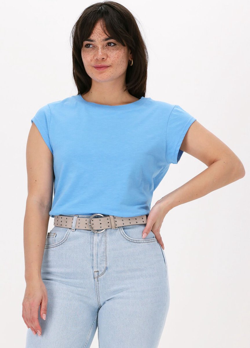 CC Heart Basic T-shirt Tops & T-shirts Dames - Shirt - Blauw - Maat S
