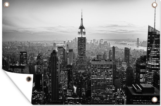 Décoration murale Impression photo New York City noir et blanc - 180x120 cm - Affiche jardin