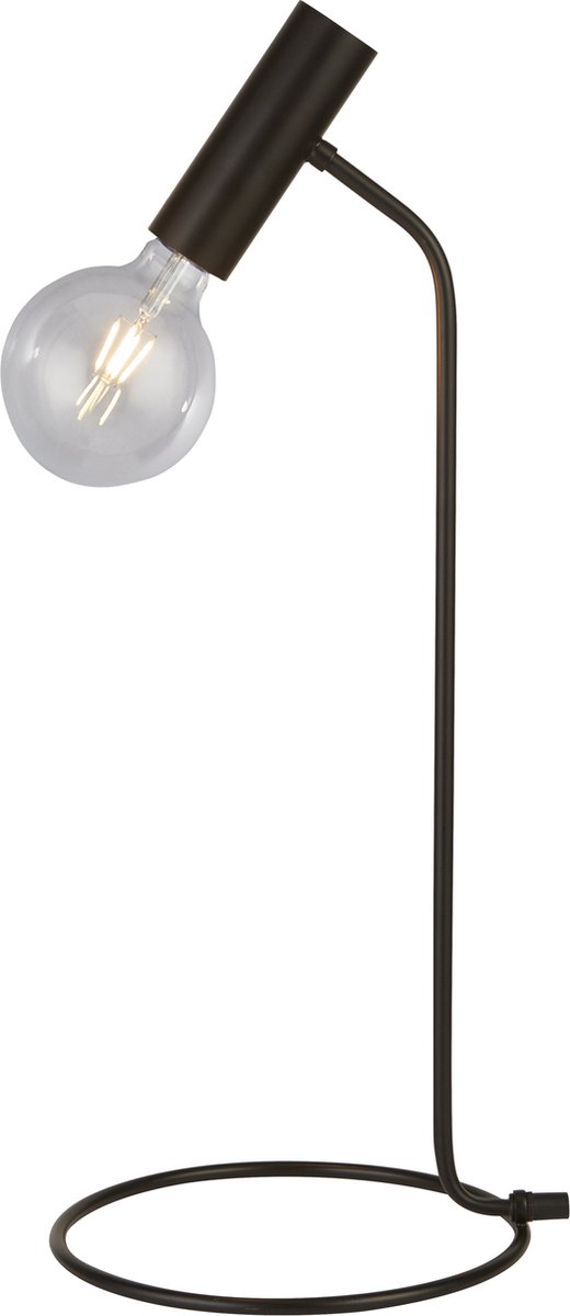 Landelijke Tafellamp - Bussandri Exclusive - Metaal - Landelijk - E27 - L: 22.5cm - Voor Binnen - Woonkamer - Eetkamer - Zwart